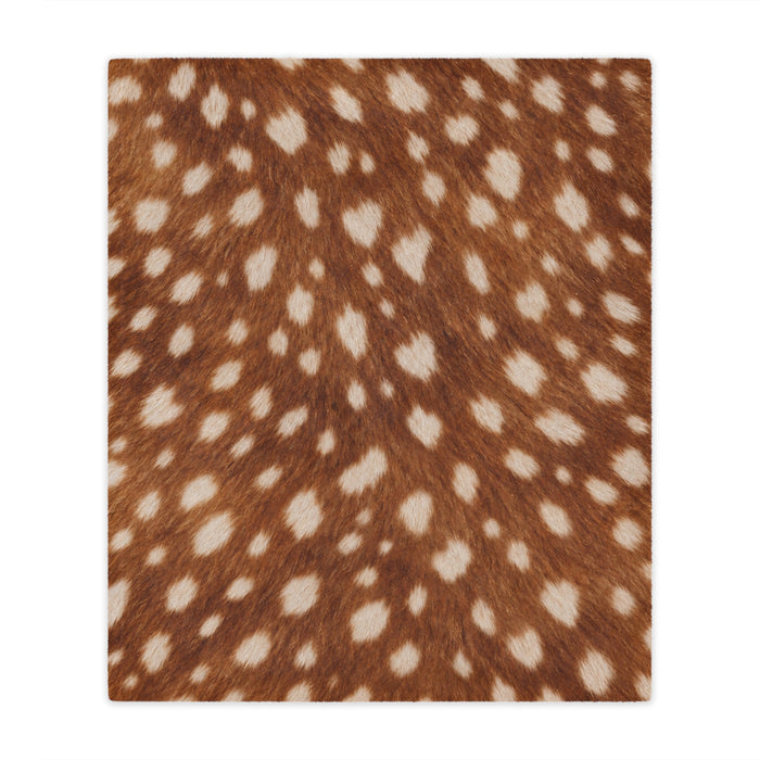Spotted Deer Print Minky Blanket — Cozy Throw
