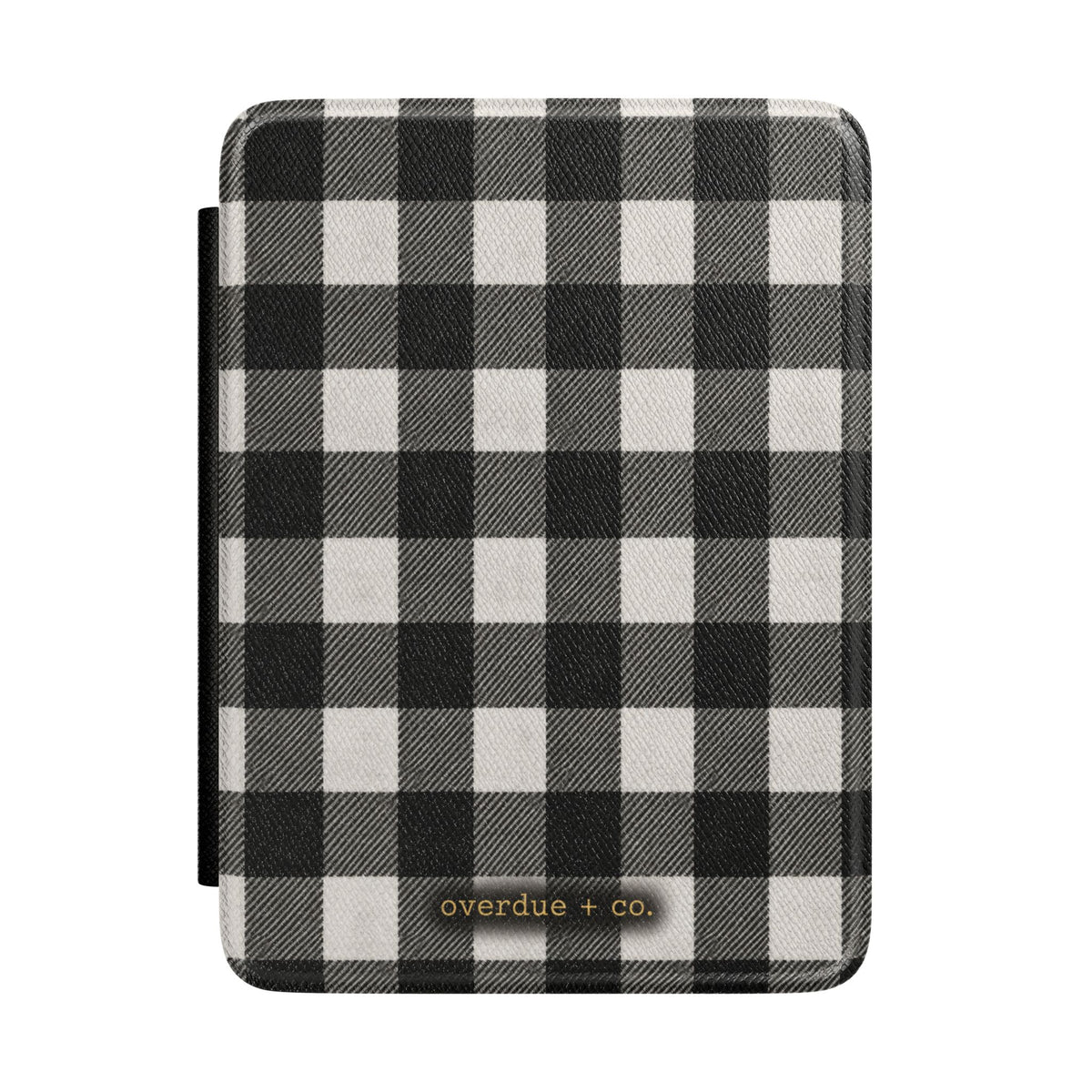 Buffalo Plaid Kindle Case — Black & White E-Reader Cover