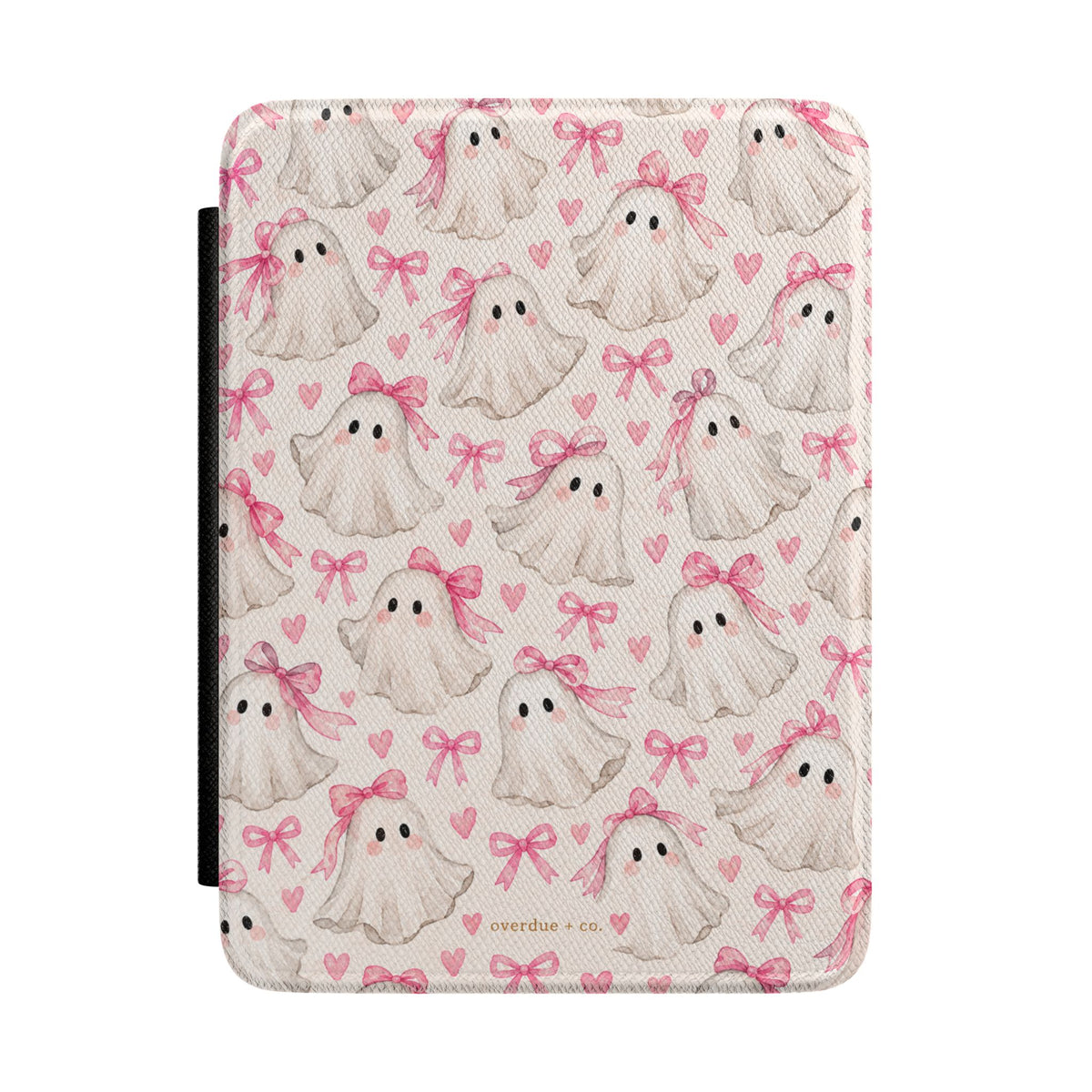 Cute Pink Ghost Pattern Kindle Case – Halloween eReader Cover