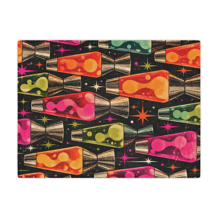 Lava Lamp Retro Minky Blanket — Vintage 60s-70s Psychedelic Throw