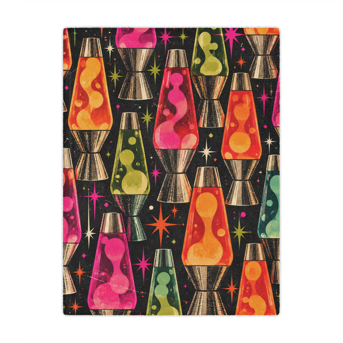 Lava Lamp Retro Minky Blanket — Vintage 60s-70s Psychedelic Throw