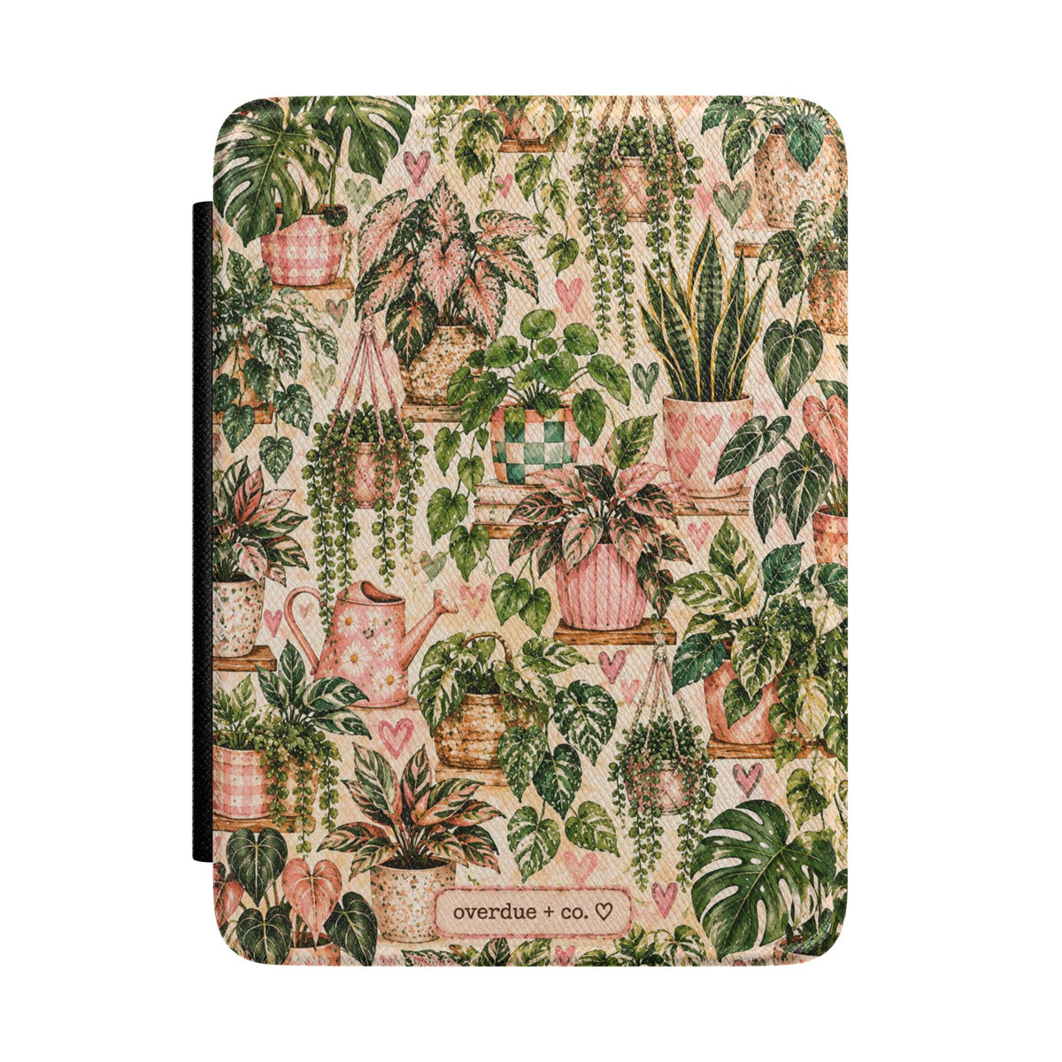 Plant Lover Kindle Case — Botanical Houseplants Pattern Protective Cover