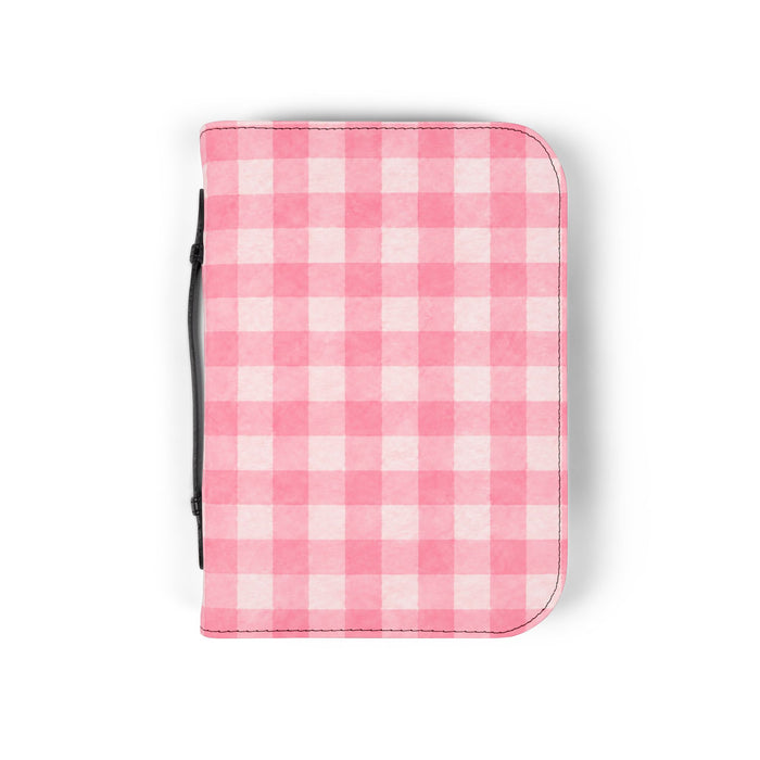 Pink Gingham Bible Cover — Zipped Scripture Organizer