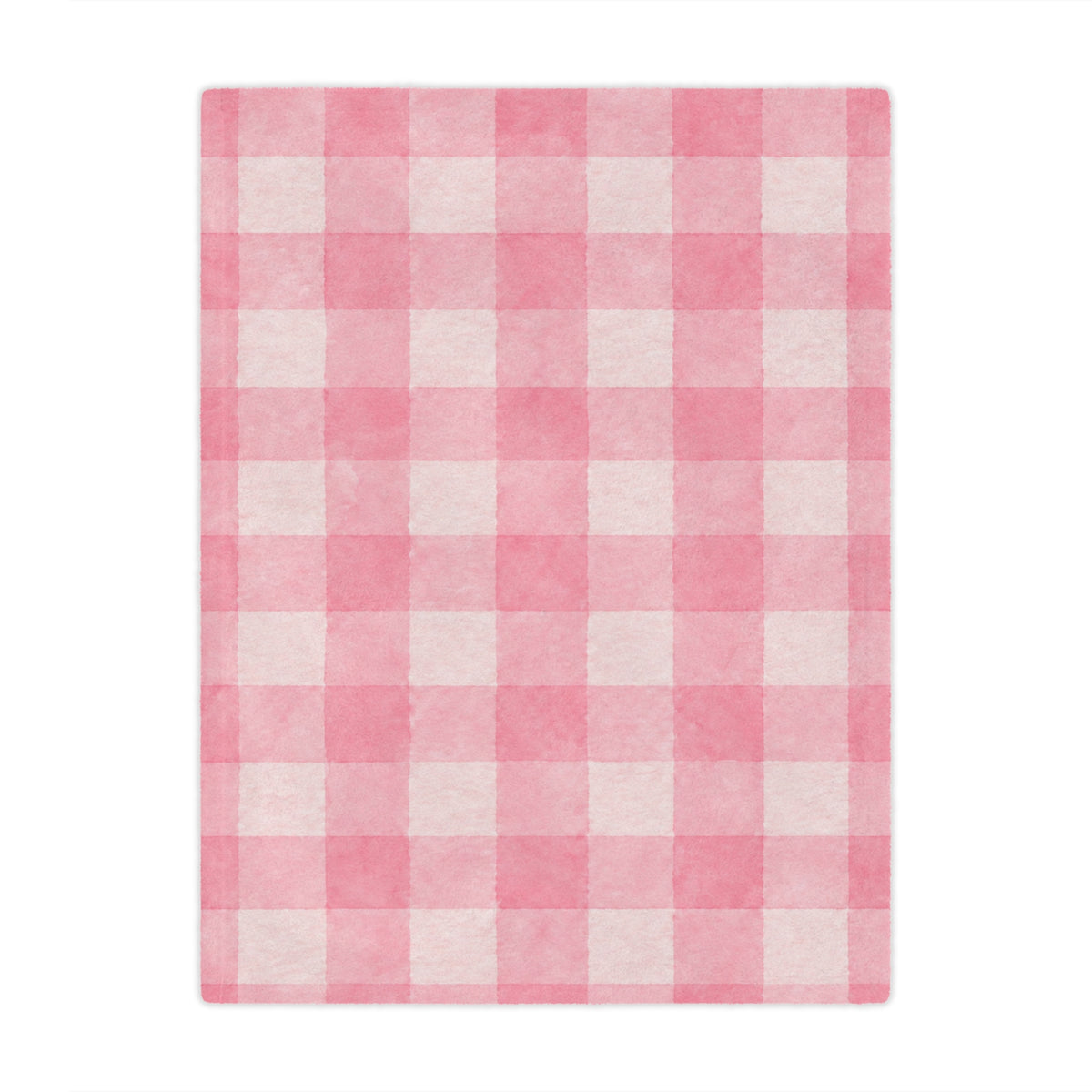 Pink Buffalo Check Blanket — Cozy Plaid Minky Throw