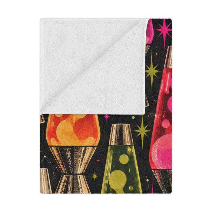 Lava Lamp Retro Minky Blanket — Vintage 60s-70s Psychedelic Throw