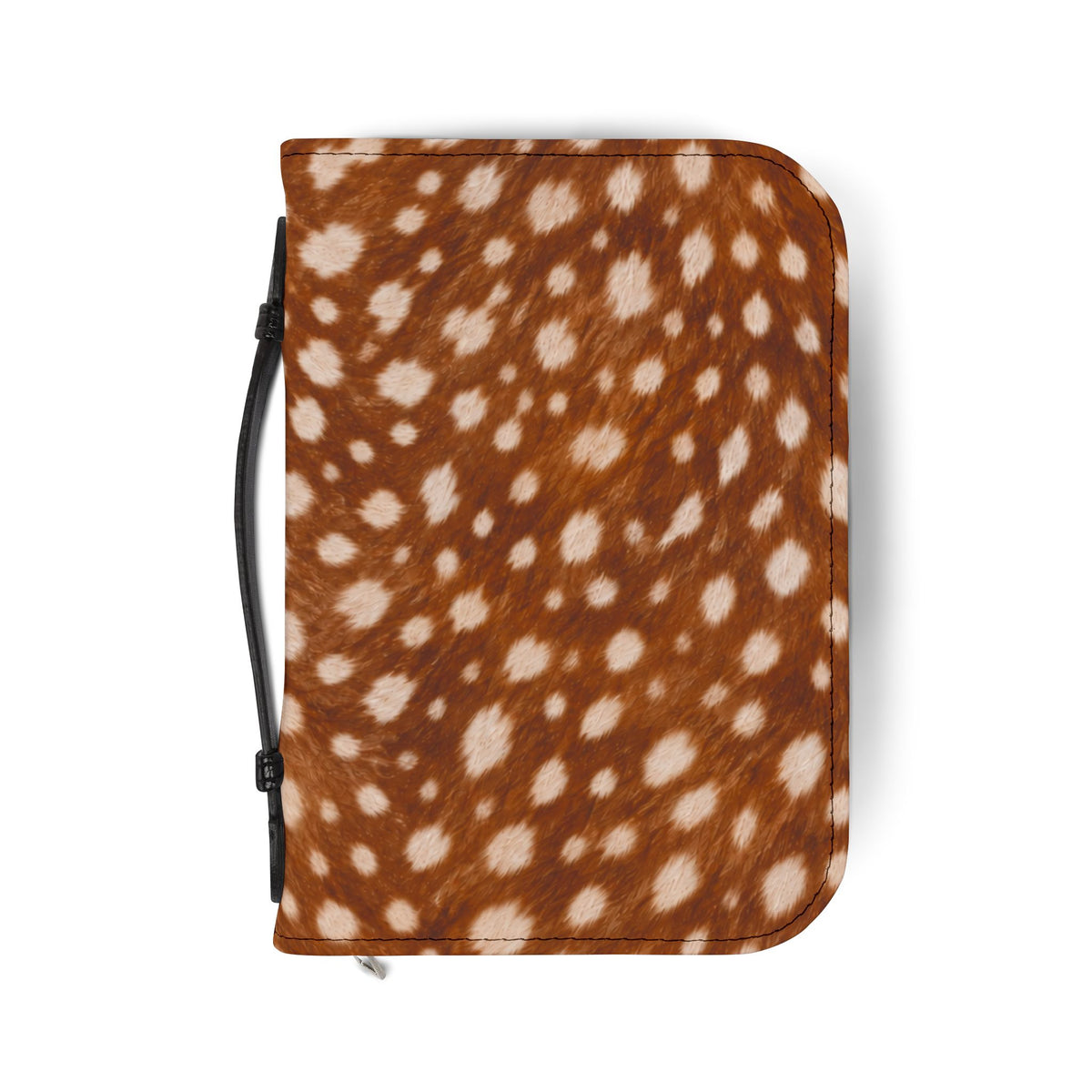 Bible Cover — Brown Fawn Spot Faux Fur Zippered Bible Case
