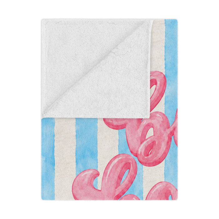 Minky Blanket — 'Big Book Lover' Cozy Striped Reading Throw