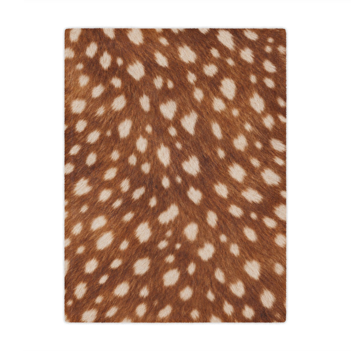Spotted Deer Print Minky Blanket — Cozy Throw