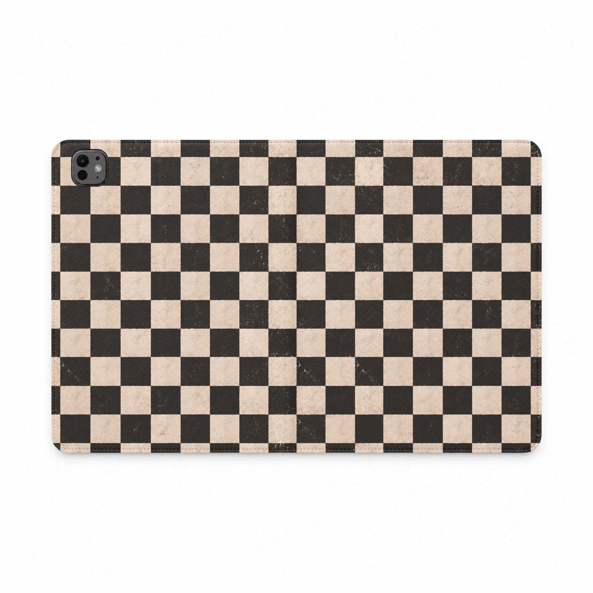 Vintage Black & Beige Checkerboard Tablet Folio Case
