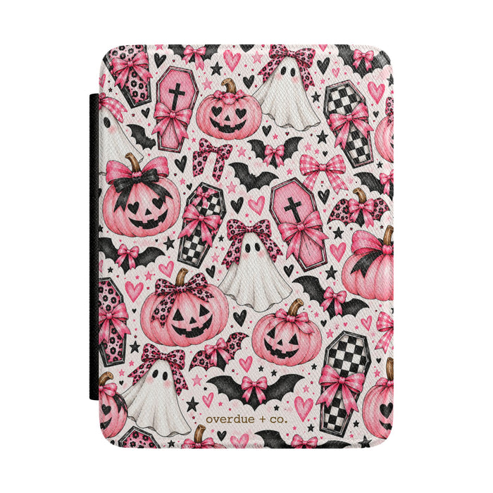 Kindle Case - Pink Halloween Cute Pumpkin & Ghost Pattern