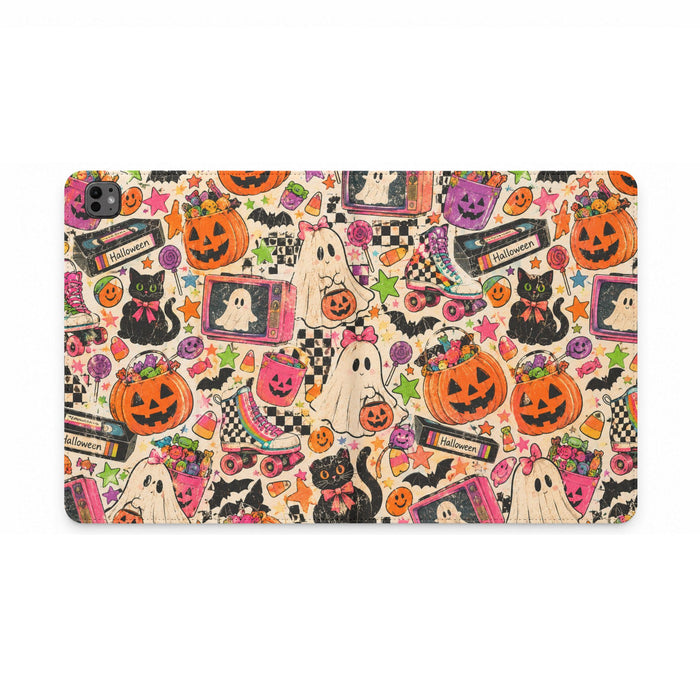 Halloween Patchwork Tablet Case — Cute Vintage Ghosts, Jack-O’-Lanterns & Cats