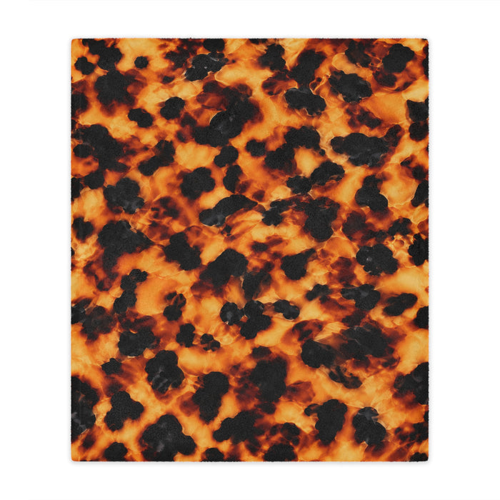 Tortoise Shell Minky Blanket – Cozy Animal Print Throw