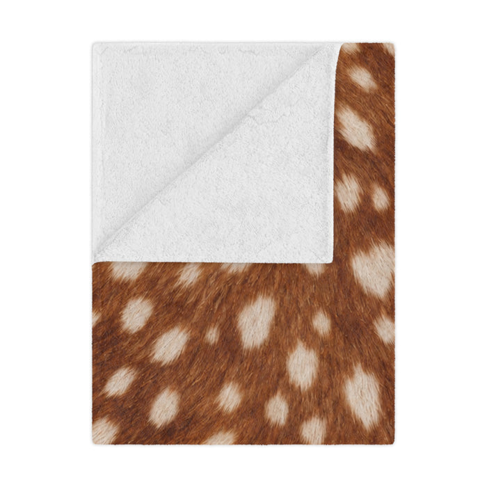 Spotted Deer Print Minky Blanket — Cozy Throw