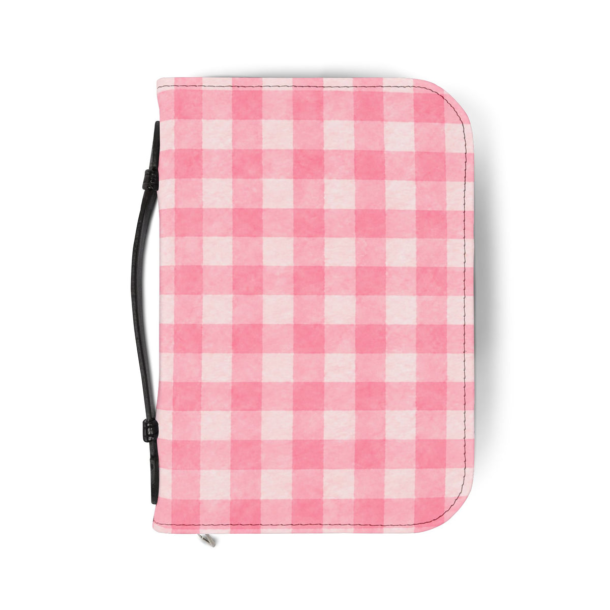 Pink Gingham Bible Cover — Zipped Scripture Organizer
