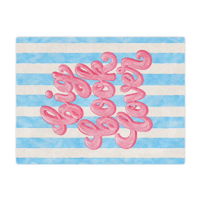 Minky Blanket — 'Big Book Lover' Cozy Striped Reading Throw