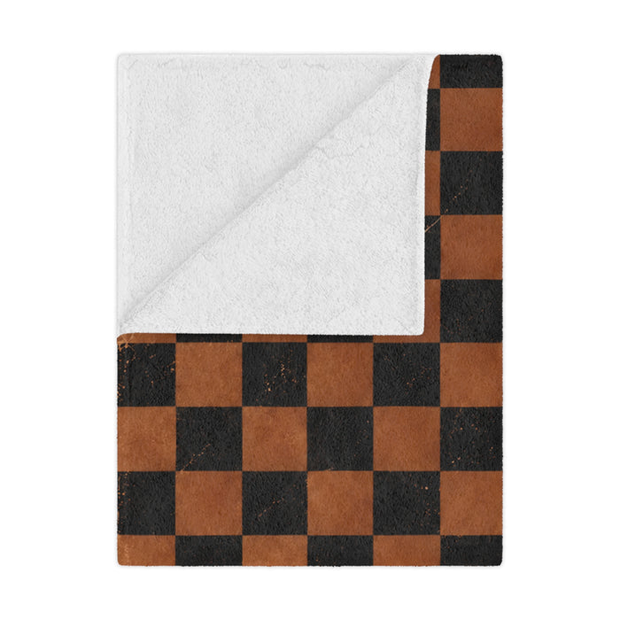 Minky Blanket — "Just One More Chapter" Checkerboard Reading Throw