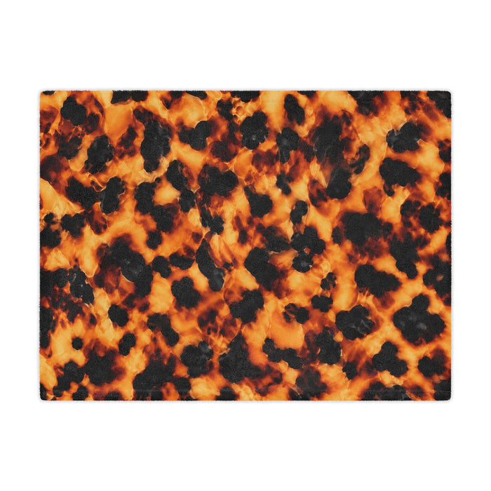 Tortoise Shell Minky Blanket – Cozy Animal Print Throw